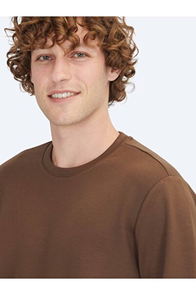 Kip Φούτερ καφέ με λαιμόκοψη