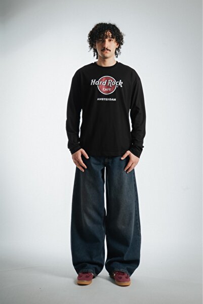 UKHWD SUPPLY Hard Rock Cafe Amsterdam Black Men's Long Sleeve T-Shirt