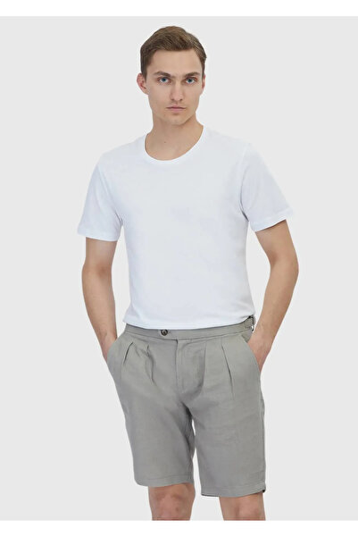 Ramsey White Plain Crew Neck 100% Cotton T-Shirt