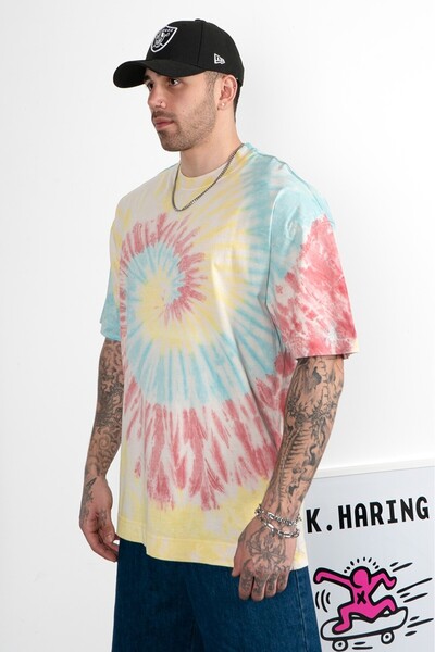 No Future Rainbow Tie Dye Oversize Men's T-Shirt Nf0695Ks