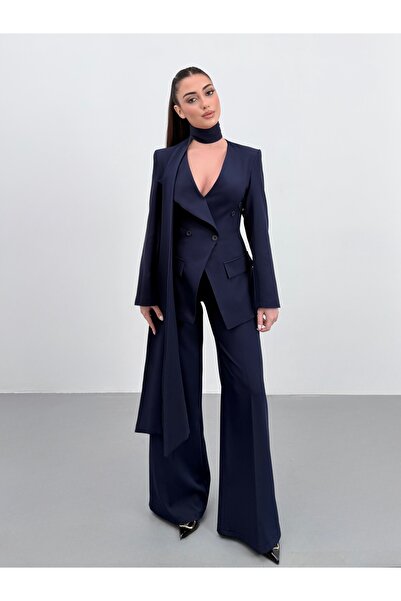 ossons Double-Breasted Jacket and Pants Set