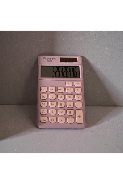 Buteks Runzon pembe mini hesap makinesi
