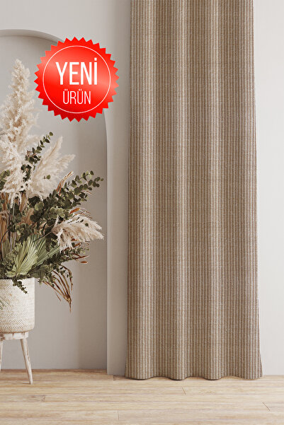 GECE HOME Cortina de fundal cu model digital cu linii fine Soho Fabric cu imprimeu – 140x270 cm – o singură aripă