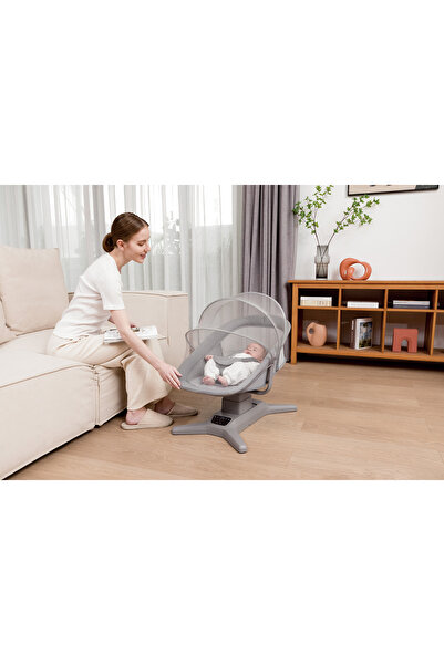 dehkah مهد أطفال كهربائي الكتروني متعدد الحركات 7 وضعيات للتأرجع يمكن ربطه با...