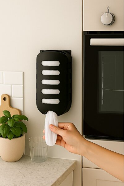 Saban Siyah Plastik Poşetlik Saklama ve Düzenleme Kutusu