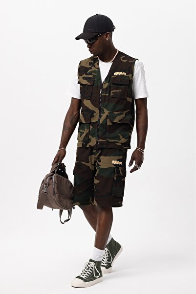 Plus Eighteen Of the System Green Camouflage Men's Vest