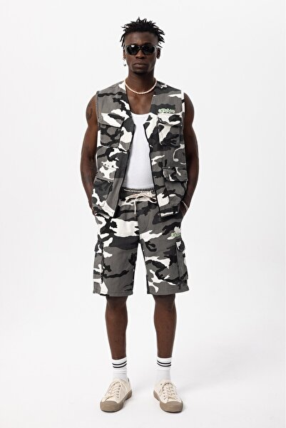 Plus Eighteen Of the System Gray Camouflage Men's Vest