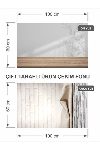 Baskı Madeni 3D Çift Taraflı Fotograf Çekim Fonu, zemini ( yemek, ürün vb. Çe...