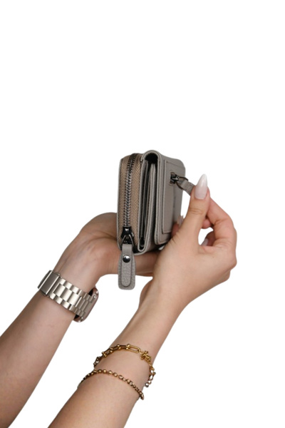 MFT Leather Design Жіночий гаманець із справжньої шкіри на блискавці | Kuvars 2718 - Flother Mat Vizon