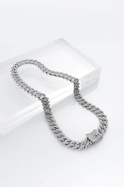 UKHWD SUPPLY 12mm Cuban Chain Zincir Kolye KA1145GM