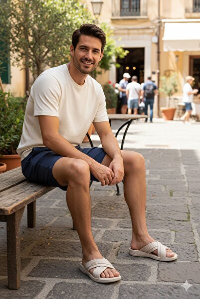 wilcoom Erkek Terlik Günlük Kullanım Ortopedik ve Rahat Tabanlı Terlik