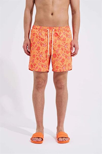 Machinist Ανδρικό σορτς Sea Shell κίτρινο