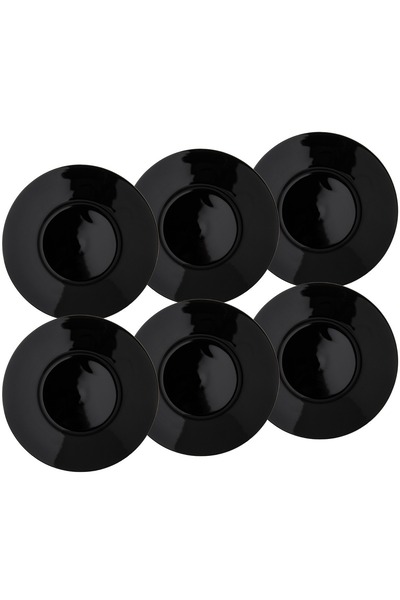 HIC Porcelain Dessert Plates Set 6 Piece