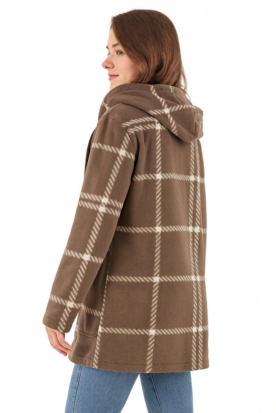 Modayase Women's Zippered Fleece Cardigan Coat