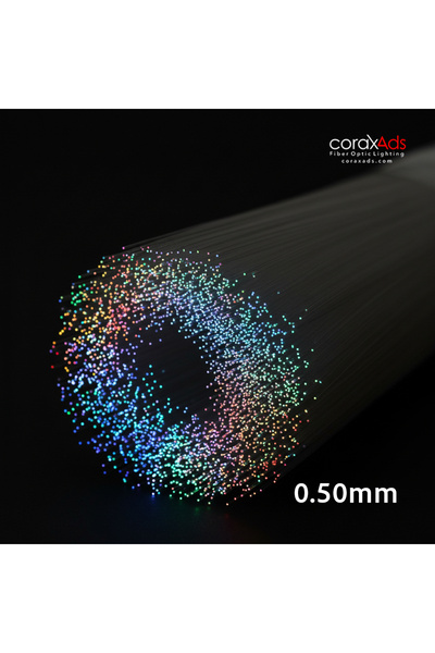 coraxads 0.50mm 100 METRE PMMA UÇTAN IŞIMA FİBER OPTİK AYDINLATMA KABLOSU