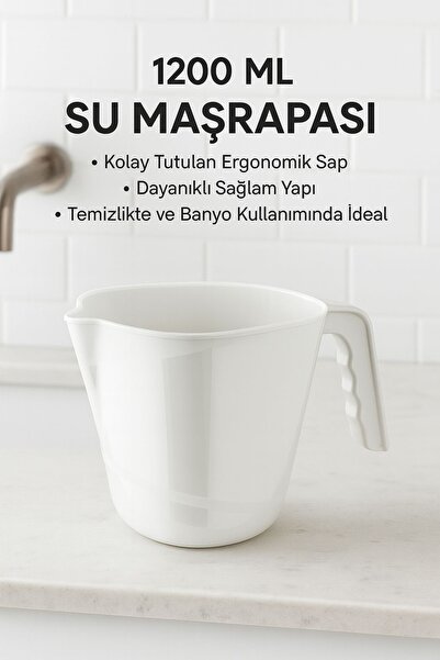 VENON Gri Maşrapa TİTİZ 💧1200ml Tuvalet Maşrapası KALİTELİ ÜRÜN 203x126x137 mm