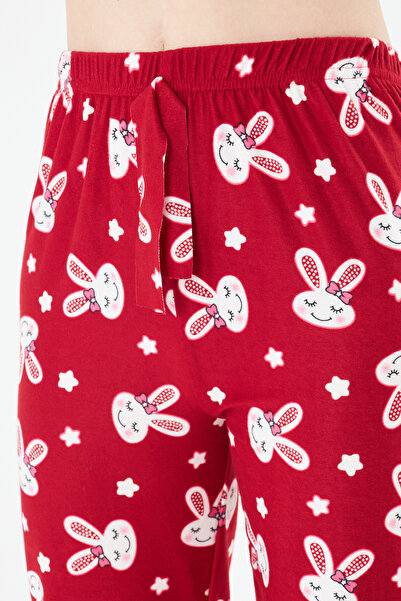 masso Burgundy Rabbit Ayan Suede Sweatpants