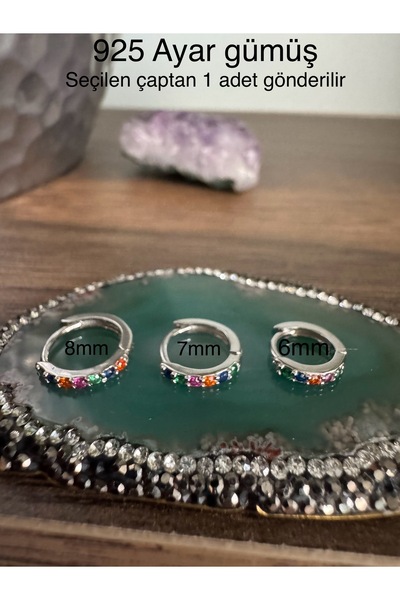 Bylin 925 Ayar Gümüş Mini Halka Küpe/ Piercing - 1 adet