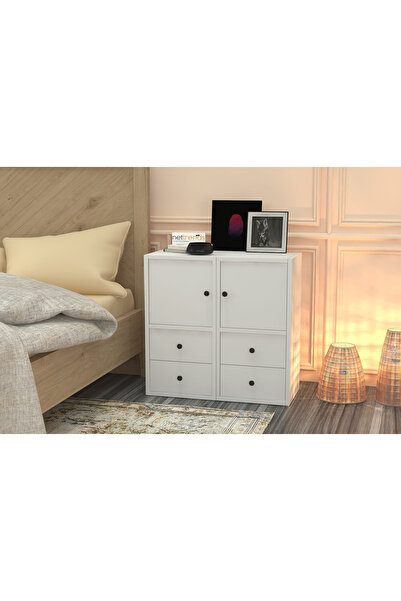 Nettrends Dolapli Çekmeceli Komodin 65 Cm Kmd-1012-ç