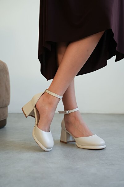 MODAADAM Pantofi cu toc Penida Platform pentru dama - Piele din piele