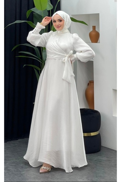 GÜZELLER Βραδινό φόρεμα Jan Jan από ύφασμα με πλαϊνή δέσμη για γάμο, αρραβώνα, ειδική περίσταση