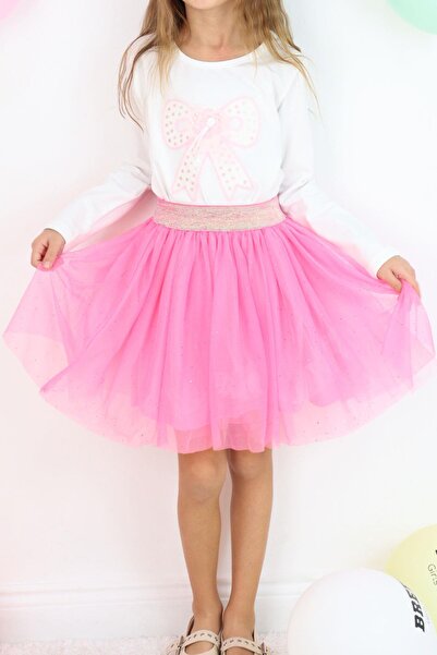 Breeze Girl's Tutu Skirt Glittery Elastic Waist 5-10 Years, Pink