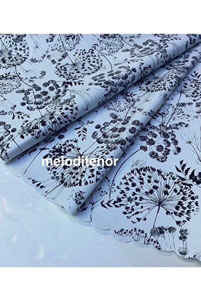 polset Lined, Non-Slip, Modern Anthracite Cipso Floral Easy-To-Wipe Pvc Round Oilcloth Tablecloth