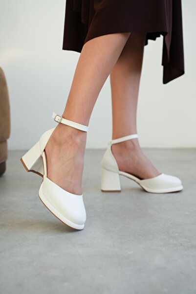 MODAADAM Γυναικεία παπούτσια με τακούνι Penida Platform - Λευκό