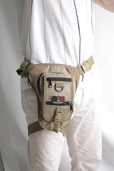 SINGLE SWORD Unisex Beige Tactical Special Compartment Carrying Waist Leg Bag