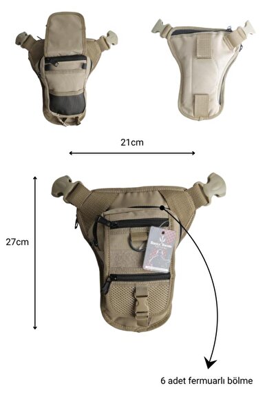 SINGLE SWORD Unisex Beige Tactical Special Compartment Carrying Waist Leg Bag