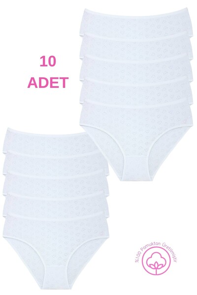 Newlilla 1506 Сердечкові 100% бавовняні 10-пакові жіночі трусики Bato