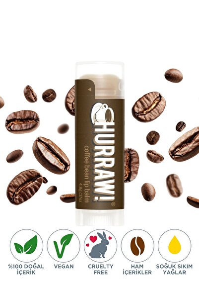 Hurraw Coffee Bean Lip Balm - Kahve Çekirdeği