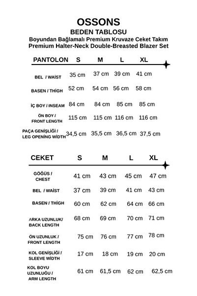 ossons Double-Breasted Jacket and Pants Set