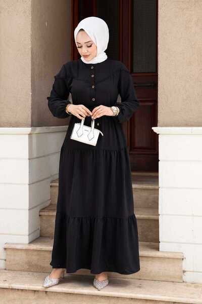 EBRUTESETTÜR فستان بحزام نفق أسود اللون