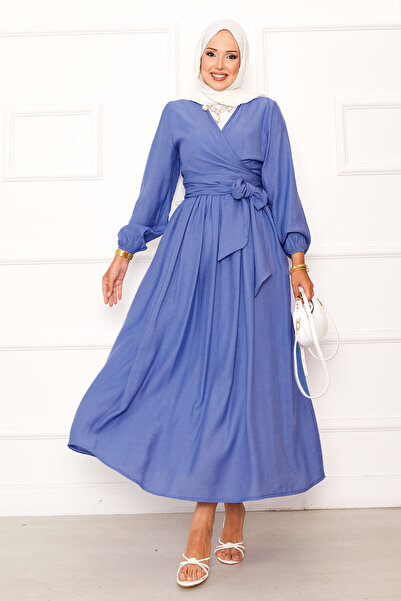 EBRUTESETTÜR Side-Tie Bolero and Skirt Set Indigo