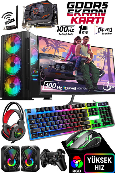 jetucuzal Dream i5-3470 3.60GHz 16GB RAM 256GB SSD GDDR5 R7240 4GB 24" Curved Oyuncu Bilgisayarı
