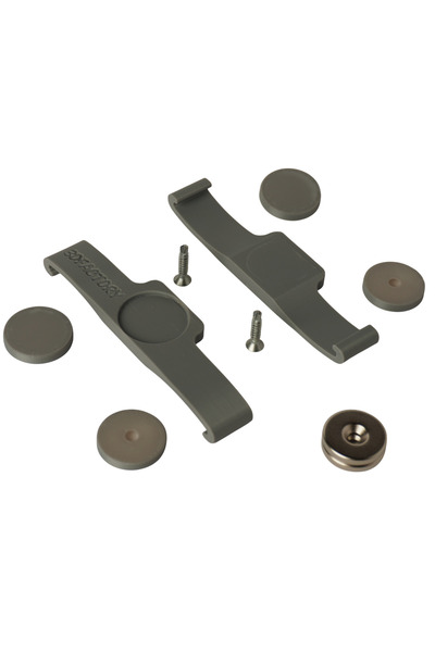 3dFactory Set suporturi magnetice placute numar inmatriculare auto Slim - 4 bucati (fata + spate), gri