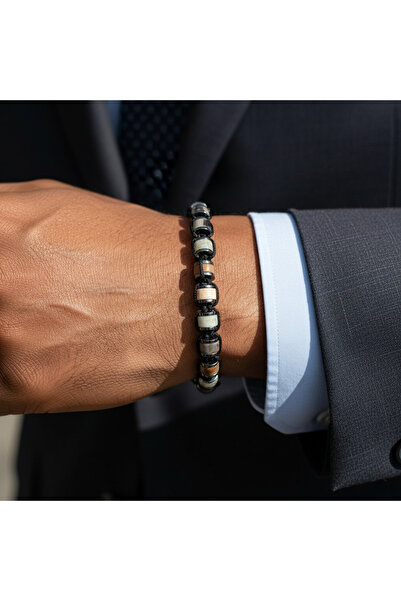 SUMRA سوار من الأحجار الطبيعية المعتمدة من أمازونيت والهيماتيت SPF-A-010