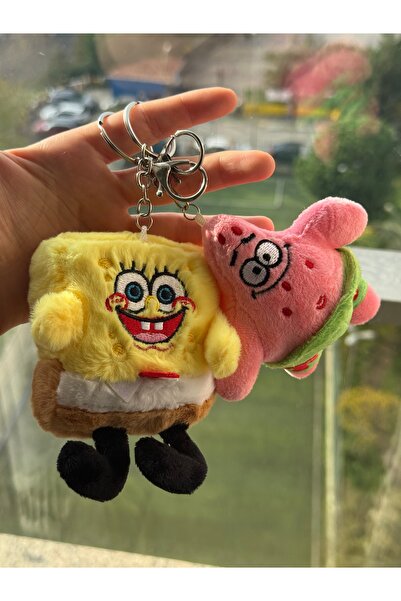 womi Sünger Bob Ve Patrick Peluş Çift Figür Anahtarlık