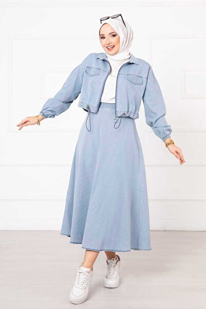 EBRUTESETTÜR Etekli Kot Takım Kar Yıkama