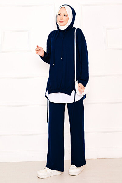 EBRUTESETTÜR بغطاء رأس طقم ناعم مع تفاصيل مطاطية في الأمام