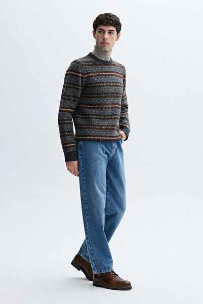 Mudo Jacquard Cycling Collar Sweater