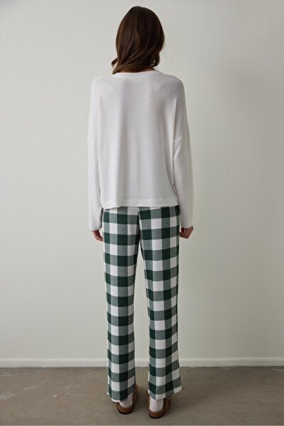 Penti Off-White Sweatshirt-Pyjama-Oberteil mit Aufdruck „With Love“ und Thermoeffekt