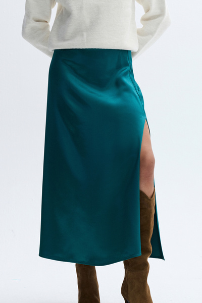 Mudo Satin Midi Skirt