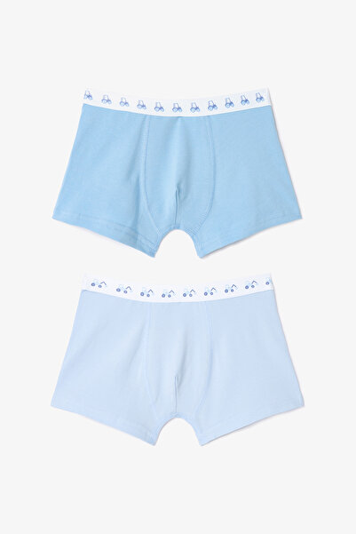 Penti Jungen-Boxershorts aus Baumwolle mit Auto-Muster und normaler Taille, 2er-Pack