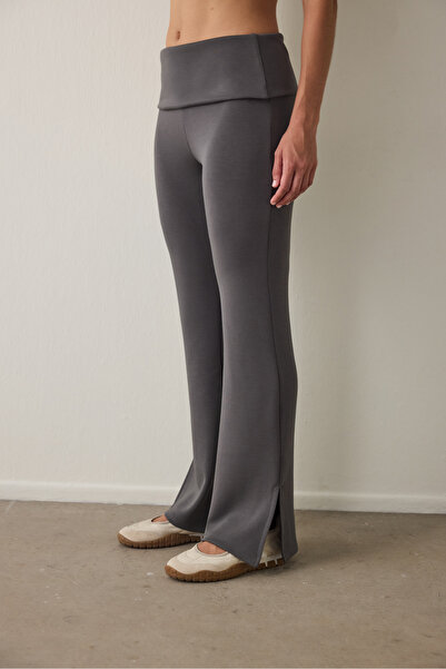 Penti Gray Mid-Waist Spanish Leg Modal Sweatpants
