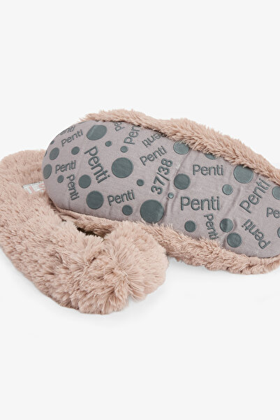 Penti Stone Color Just Chill Slogan Embroidered Home Slippers
