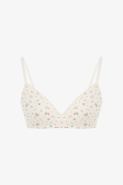 Penti Ecru Comfy Cozy Printed Point Bra