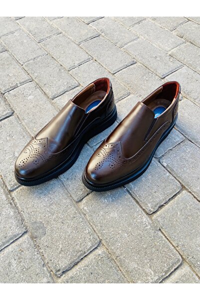 oflamaz Men's Shoes Oxford Inside and Outside 100% Genuine Leather Lightweight Orthopedic