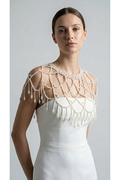 MODA EL ÖRGÜSÜ İNCİ BONCUK KOLYE (BOLERO)